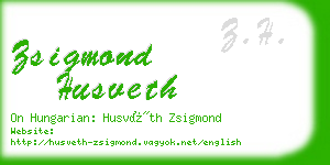 zsigmond husveth business card